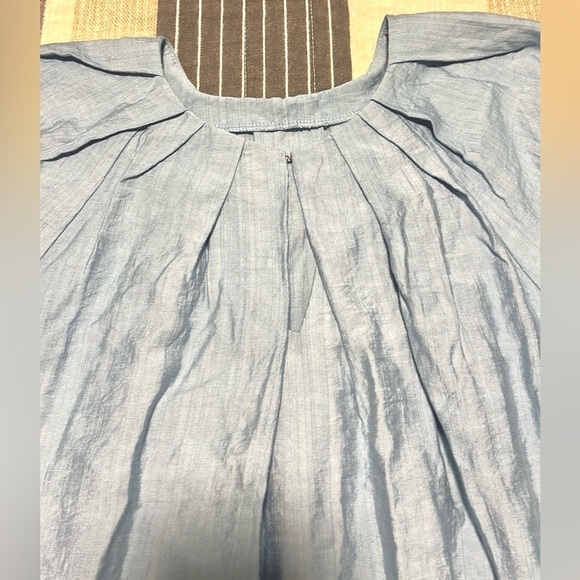 Gitees, Raglan Sleeve,Keyhole Neckline Pleated Detail,YachtWear,Timeless Blouse - Picture 13 of 16